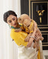 Vasthrlay Mustard Yellow Jacquard Traditional Unstitched Saree