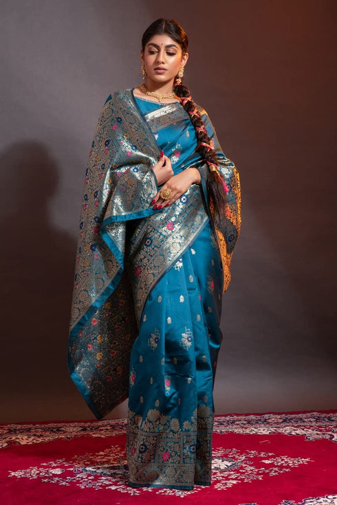 Vasthrlay Banarasi Traditional Unstitched Saree