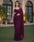 Vasthrlay Yellow Georgette Unstitched Saree