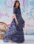 Vasthrlay Womens Printed Unstitched Beige Saree