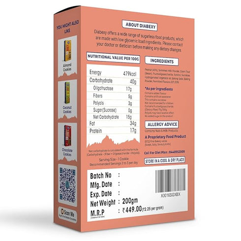 Diabexy Peanut Cookies Sugar Control for Diabetes