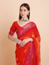 Vasthrlay Chiffon Printed Tie Dye Orange Saree