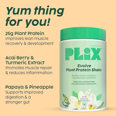 Plix Evolve Performance Plant Protein Powder|Vanilla