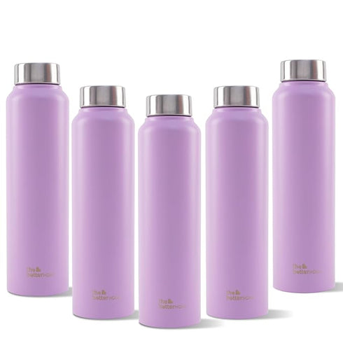 The Better Home Stainless Steel Bottle 1 Litre (Pack of 5)