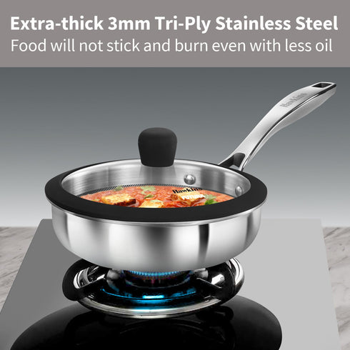 Hawkins 18 cm Triply Stainless Steel Pro Frying Pan