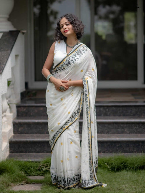 Vasthrlay Printed Contrast Lightweight Kalamkari