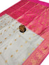 Vasthrlay Womens Jacquard Unstitched Lavender Saree