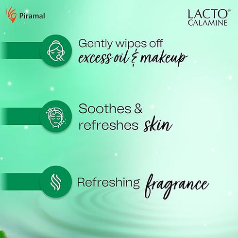 Lacto Calamine Daily Cleansing Facial Wipes - 25N Each