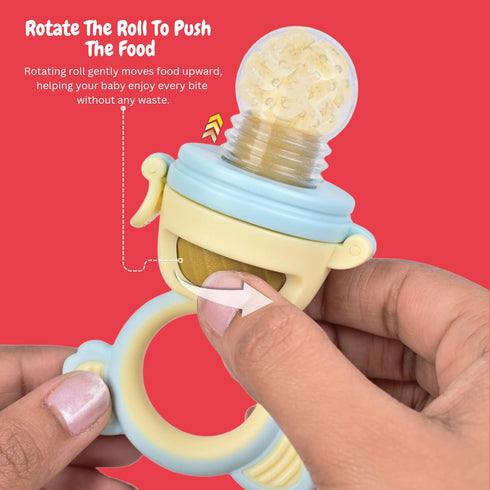 Tekme Silicone Food/Fruit Nibbler With Rotating Roll To Push Food