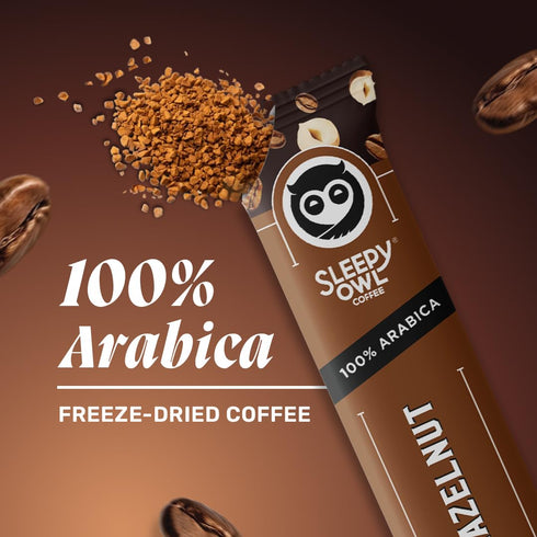 Sleepy Owl Hazelnut Freeze Dried Coffee Sachets 20g (Pack of 10)