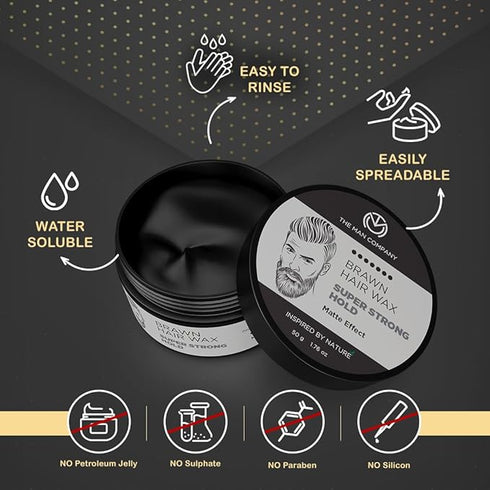 The Man Company Brawn Extra Stronghold Hair Wax For Men