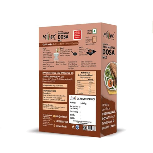 Millex Sprouted Ragi Masala Dosa Ready Mix & Multi Millets Dosa Instant Mix