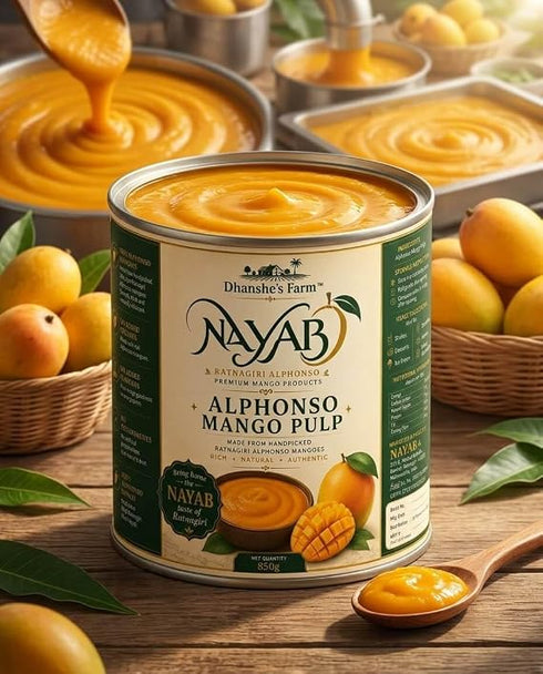 Dhanshe's Farm NAYAB Ratnagiri Alphonso Mango Pulp