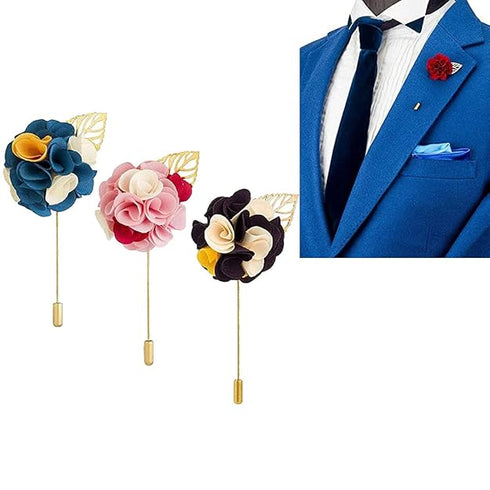 Yellow Chimes Leaf Lapel Pin for Men and Boys