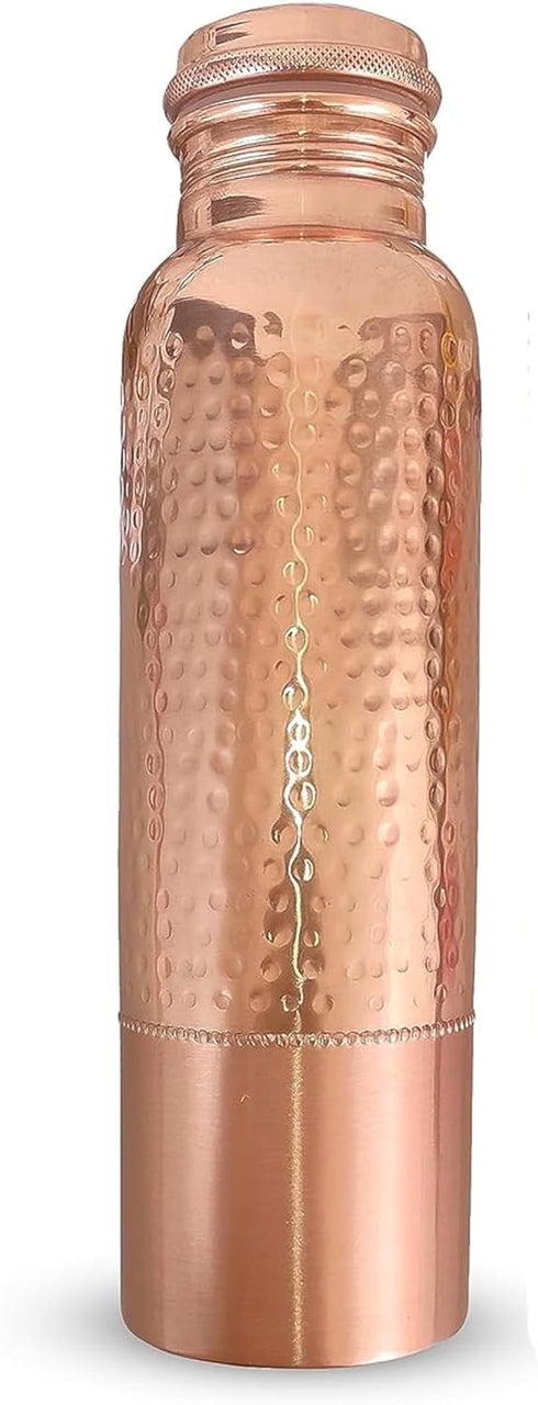 Copper Stylish Bottle 900 ML (Half Hammered)