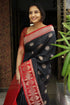 Vasthrlay Black Kanjivaram Woven Saree