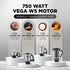 Preethi Steel Supreme MG-208 Mixer Grinder, 750 Watt, 4 Jars - Super Extractor Juicer Jar, Silver/Black