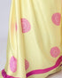 Vasthrlay Printed Kaftan Freehand Yellow Women's Floral Satin Silk Saree