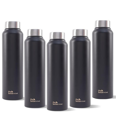The Better Home Stainless Steel Bottle 1 Litre (Pack of 5)