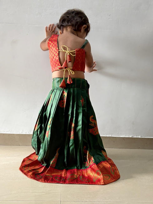Vasthrlay Lehenga Stitch Blouse Peacock