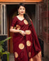 Vasthrlay Kanjivaram Nath Paithani Violet Pink Saree With Blouse Piece
