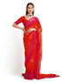 Vasthrlay Chiffon Printed Tie Dye Orange Saree