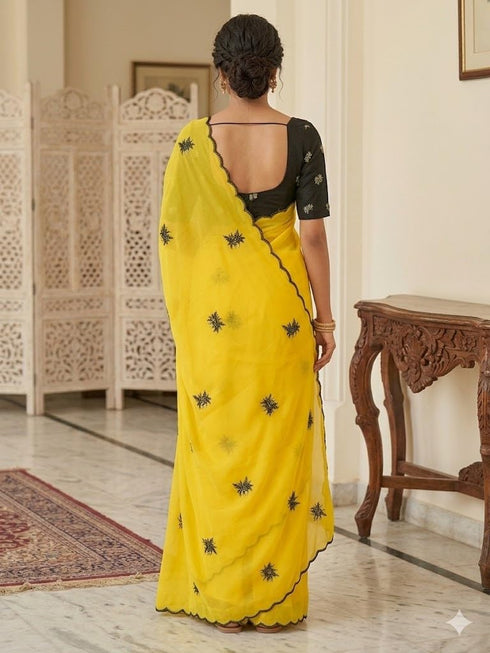Vasthrlay Georgette Embroidery Lightweight Unstitched