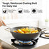 Prestige Durastone Hard Anodised 6 Layer Non-Stick Kadai with Glass Lid