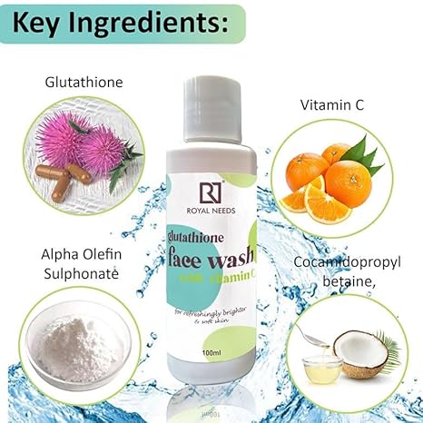 ROYAL NEEDS Glutathione Skin Whitening Face Wash