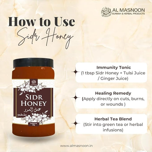 Al Masnoon Sidr Honey 100% Pure and Natural Honey