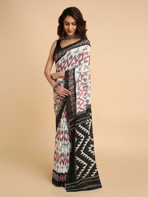 Vasthrlay Lightweight Breathable Traditional Printed Saree