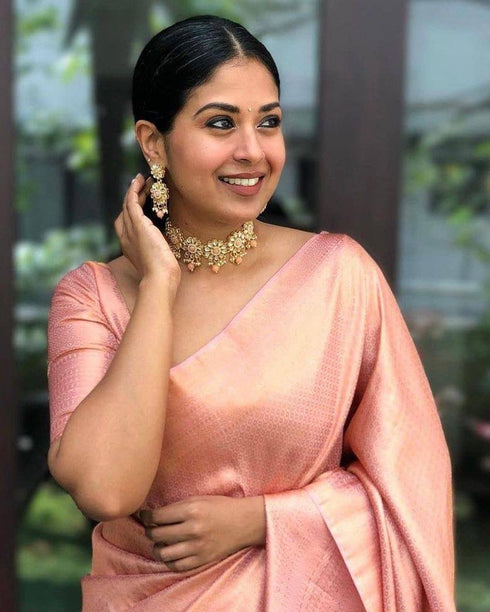Vasthrlay Purple Banarasi Saree