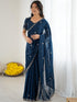 Vasthrlay Wine Georgette Saree