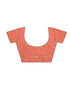 Vasthrlay Georgette Embroidery Light Orange Saree With Unstitched Blouse Piece