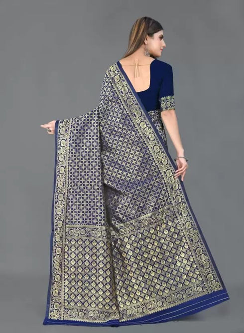 Vasthrlay Kanjivaram Unstitched Saree