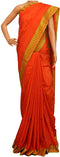 Vasthrlay Handloom Bhagalpuri Blouse Orange