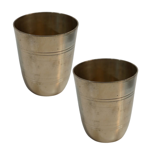 Pure Brass Bell Shape Water Glass | Pack of 2