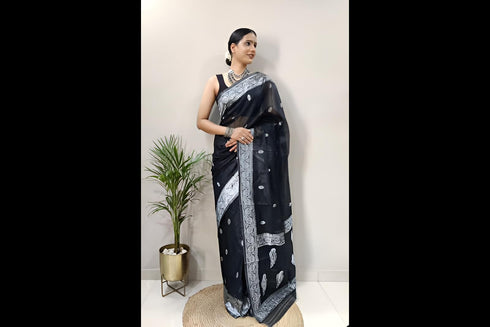 Vasthrlay Cotton Unstitched Saree