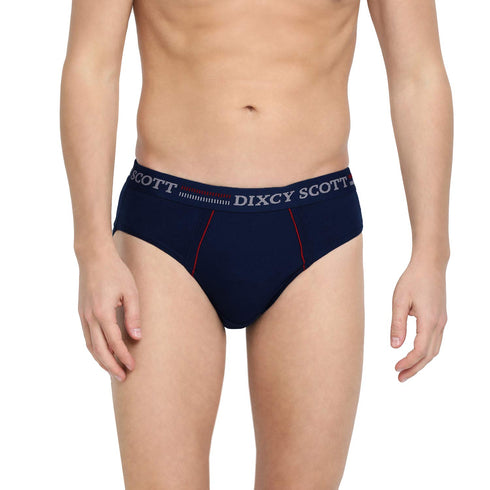 Dixcy Scott Originals Replay Briefs | 100% Combed Cotton Brief for Men | Men's Underwear | Modern Mid-Waist Fit | Durable, Sweat-Absorbing Cotton-Lined Waistband | Innerwear for Man | Pack of 5