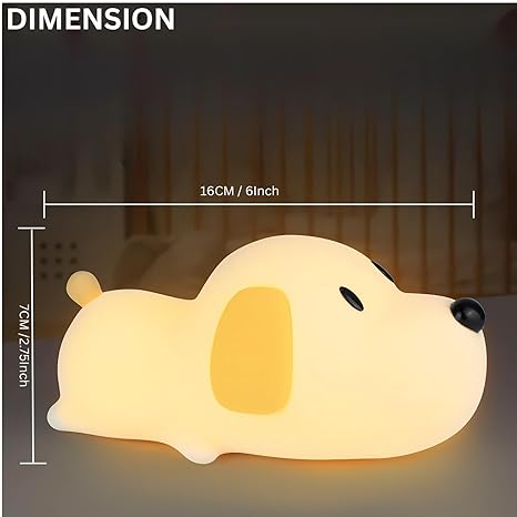 One94Store Rechargeable Silicone Puppy Dog Night Lamp
