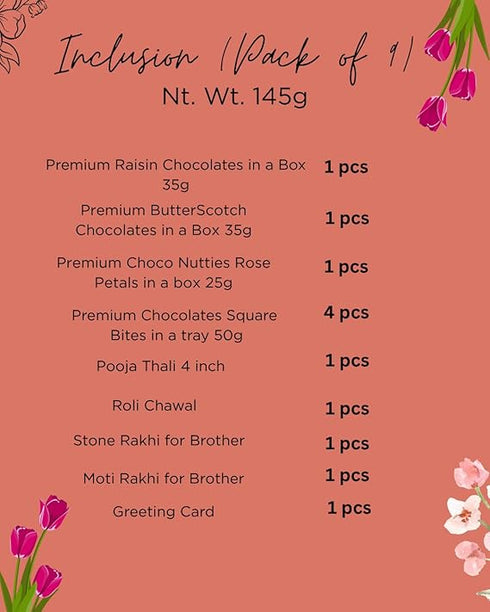 NutriSnacksBox Rakhi Gift for Brother Chocolate Delight Rakshabandhan Gift Combo Box