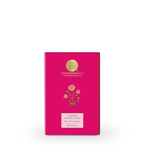 Forest Essentials Luxury Sugar Soap Rose & Cardamom