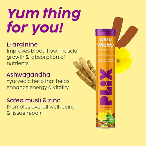 Plix Life Ultra Vitality Effervescent TabletOrange Burst 15 Effervescent Tablet