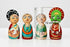 SIGNY Handcrafted Channapatna Kathakali Wooden Doll Set of 4