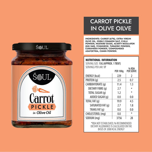 ADF Soul Carrot Pickle in Olive Oil