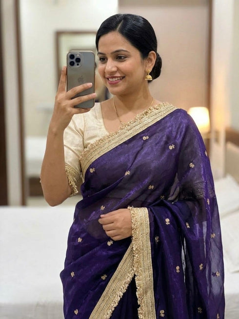 Vasthrlay Georgette Embroidery Saree