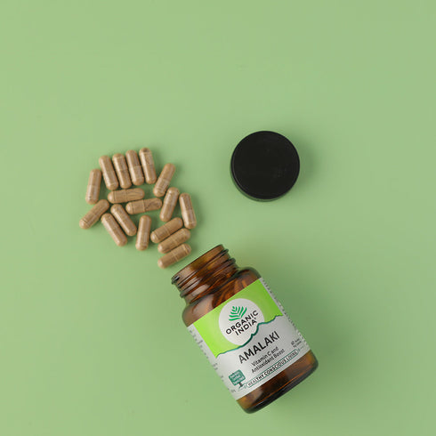 Organic India Amalaki Capsule bottle