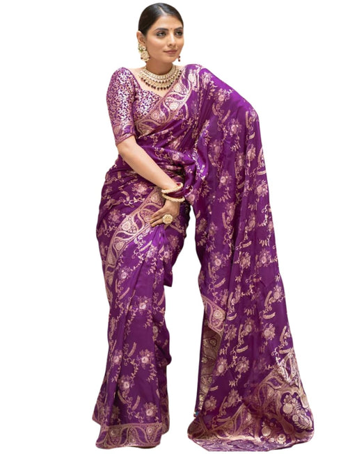Vasthrlay Kanjivaram Unstitched Saree