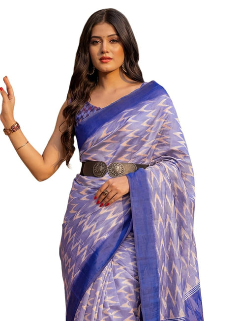 Vasthrlay Banglori Printed Dusty Saree