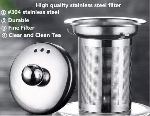 ZROY Enterprise Round Glass Tea Pot(Square)